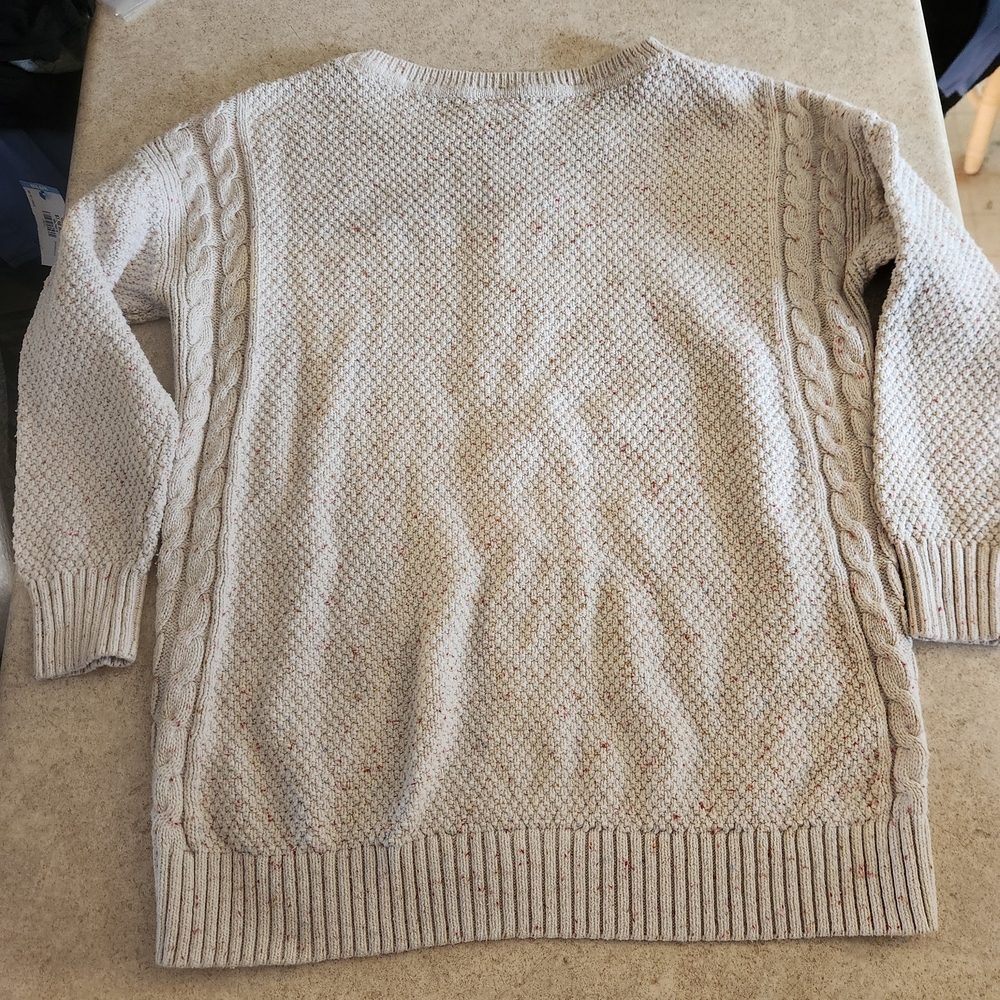 Tommy Hilfiger Beige Cable Knit Sweater Women's Medium - Picture 5 of 8